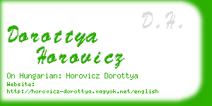 dorottya horovicz business card